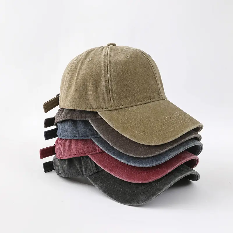 Men's Grey Vintage Washed Baseball Cap Sunshade — feature 3