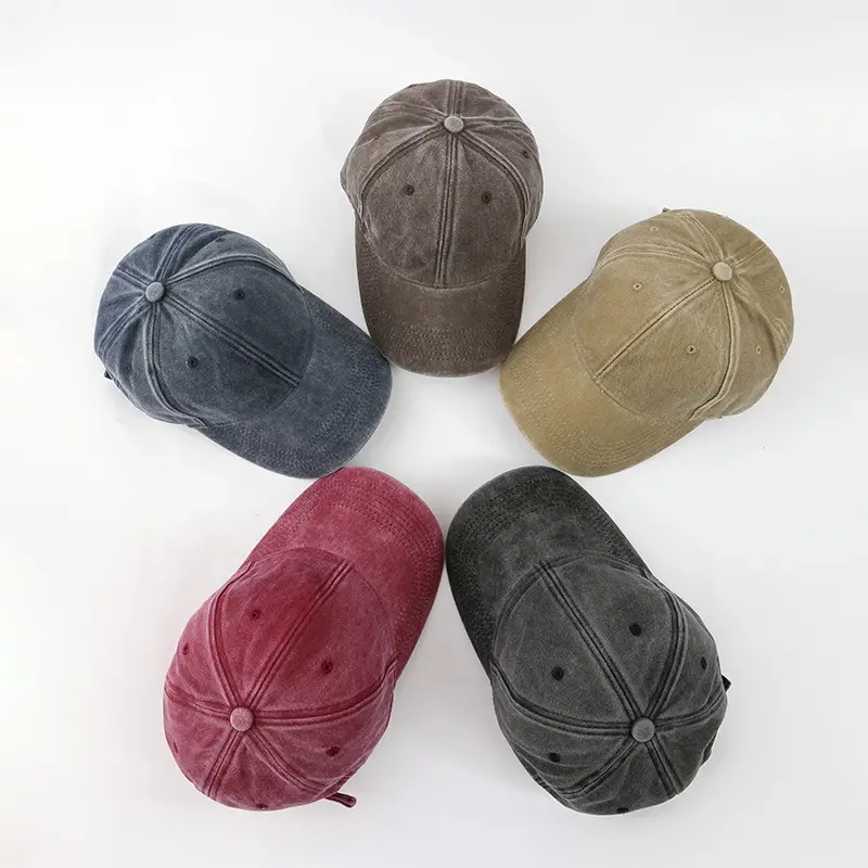 Men's Grey Vintage Washed Baseball Cap Sunshade — feature 4
