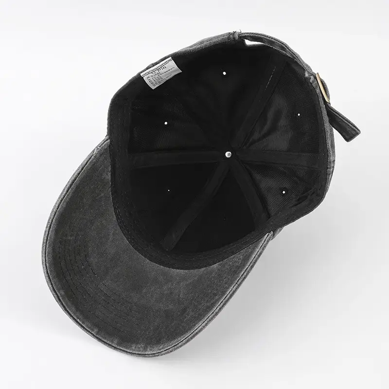 Men's Grey Vintage Washed Baseball Cap Sunshade — feature 8
