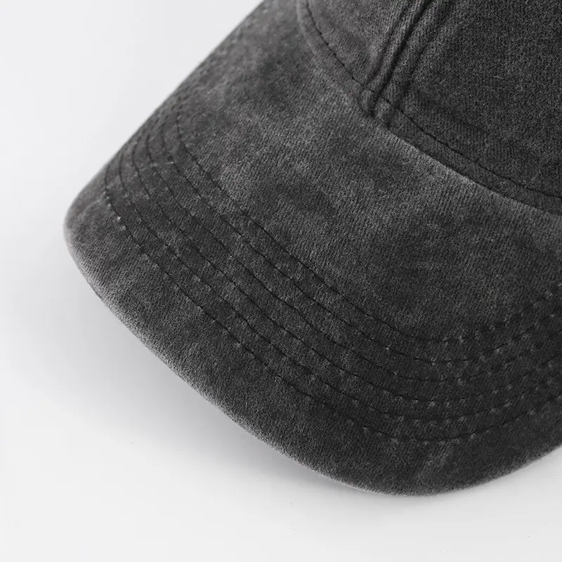 Men's Grey Vintage Washed Baseball Cap Sunshade — feature 9