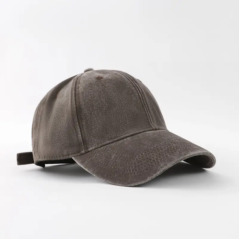 Men's Grey Vintage Washed Baseball Cap Sunshade - Image 2