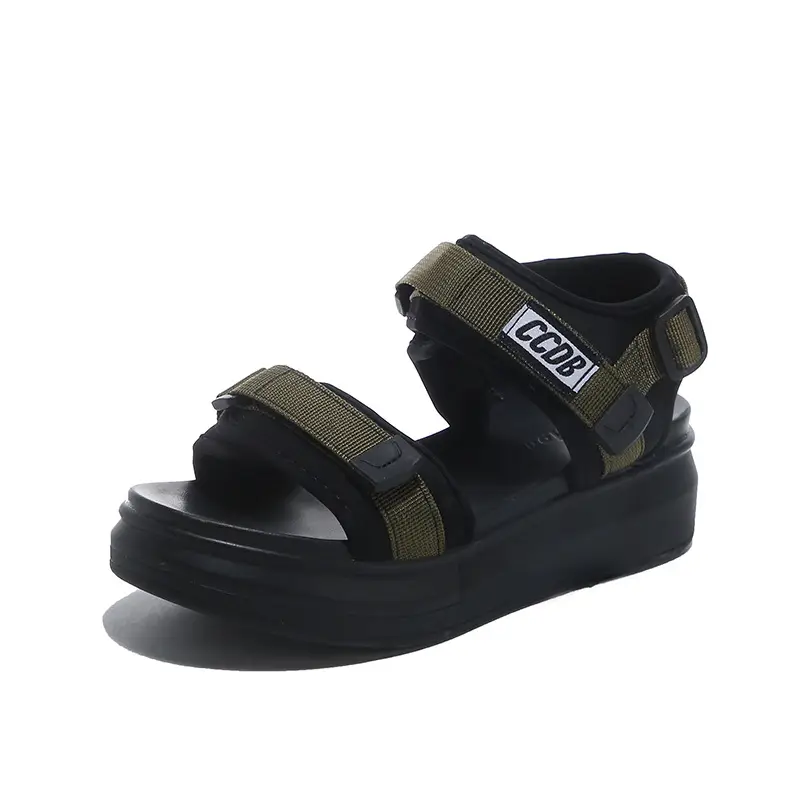 Sports Sandals Women's 2025 Summer New Fashion Torre Platform Shoes Thick Bottom Wedge Flat Outer Wear Beach Shoes
