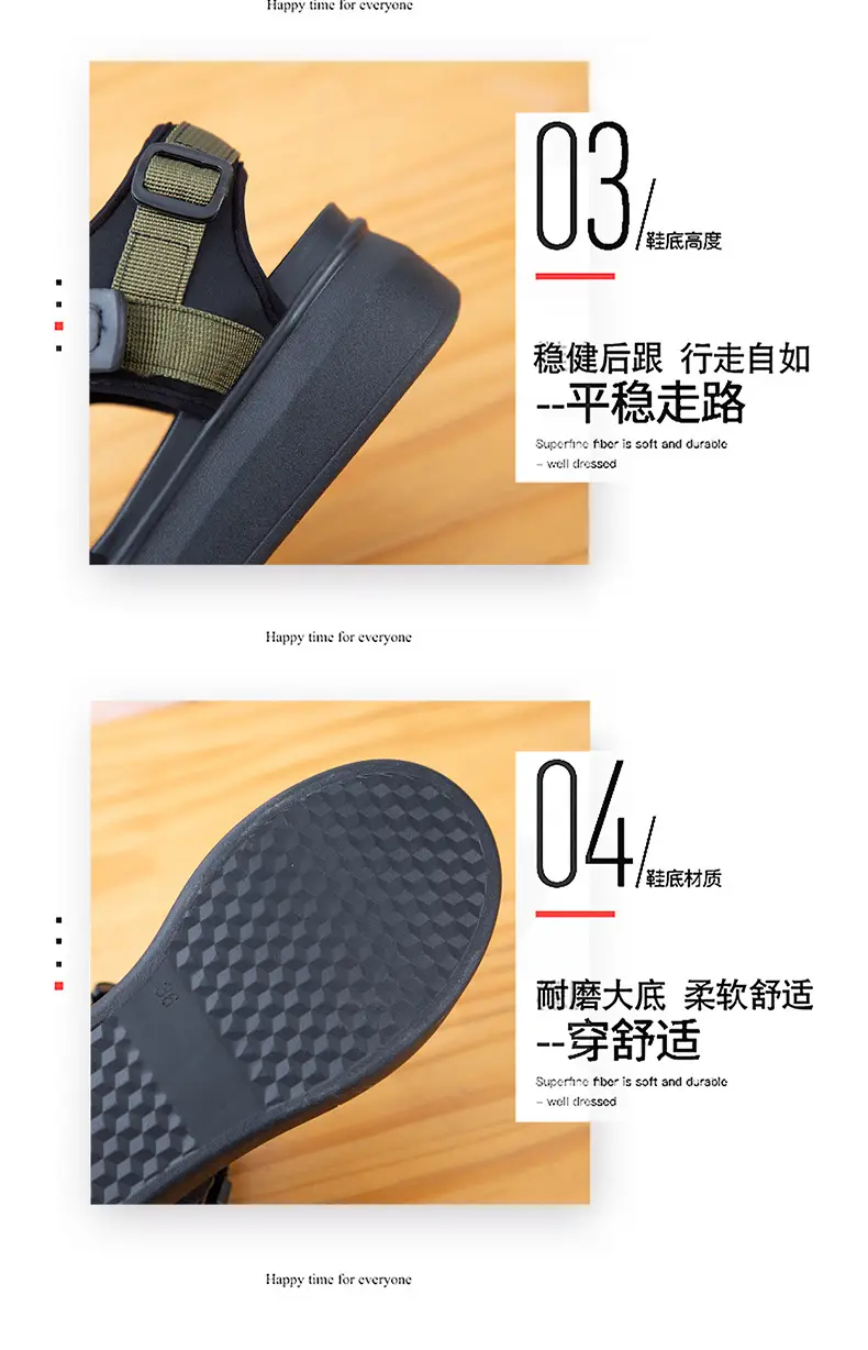 Sports Sandals Women's 2025 Summer New Fashion Torre Platform Shoes Thick Bottom Wedge Flat Outer Wear Beach Shoes — feature 4