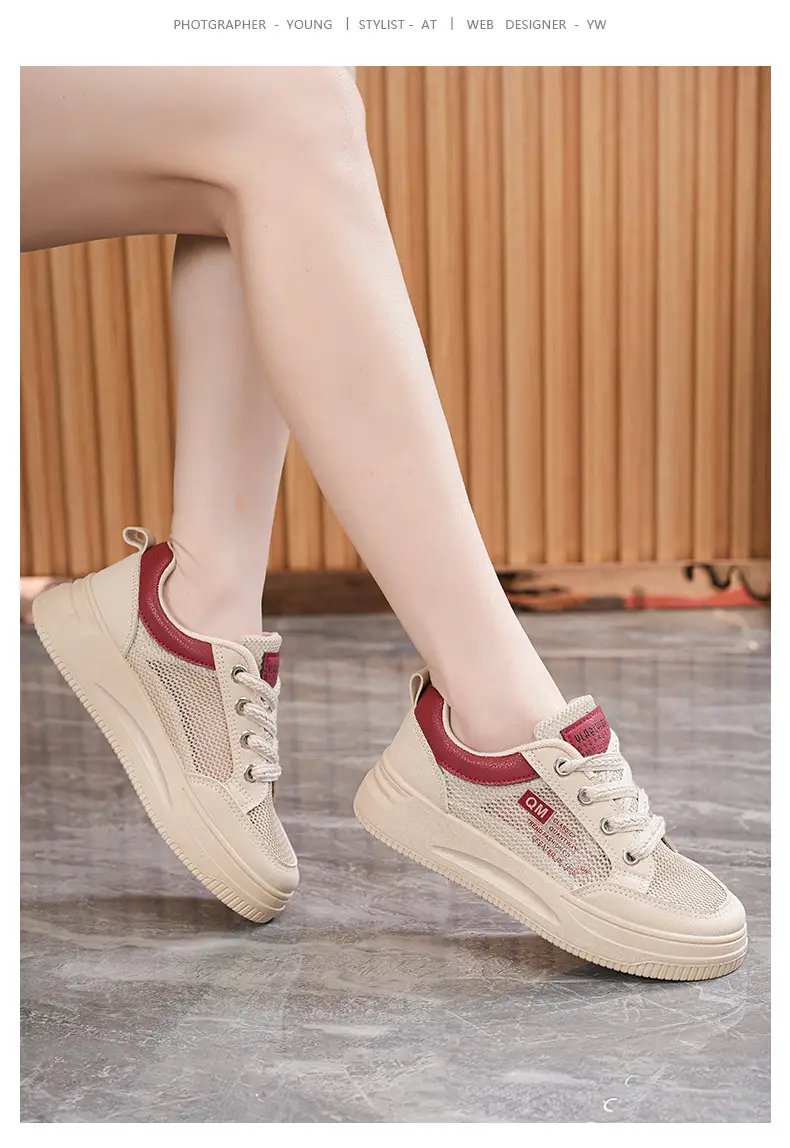 Shoes Women's 2024 New Summer Single Mesh White Shoes Breathable Thin Flat All-match Casual Mesh Sports Sneakers — feature 15