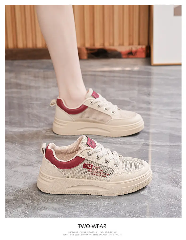 Shoes Women's 2024 New Summer Single Mesh White Shoes Breathable Thin Flat All-match Casual Mesh Sports Sneakers — feature 16