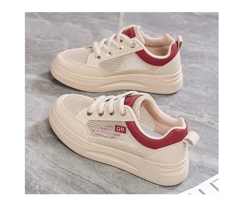 Shoes Women's 2024 New Summer Single Mesh White Shoes Breathable Thin Flat All-match Casual Mesh Sports Sneakers — feature 17