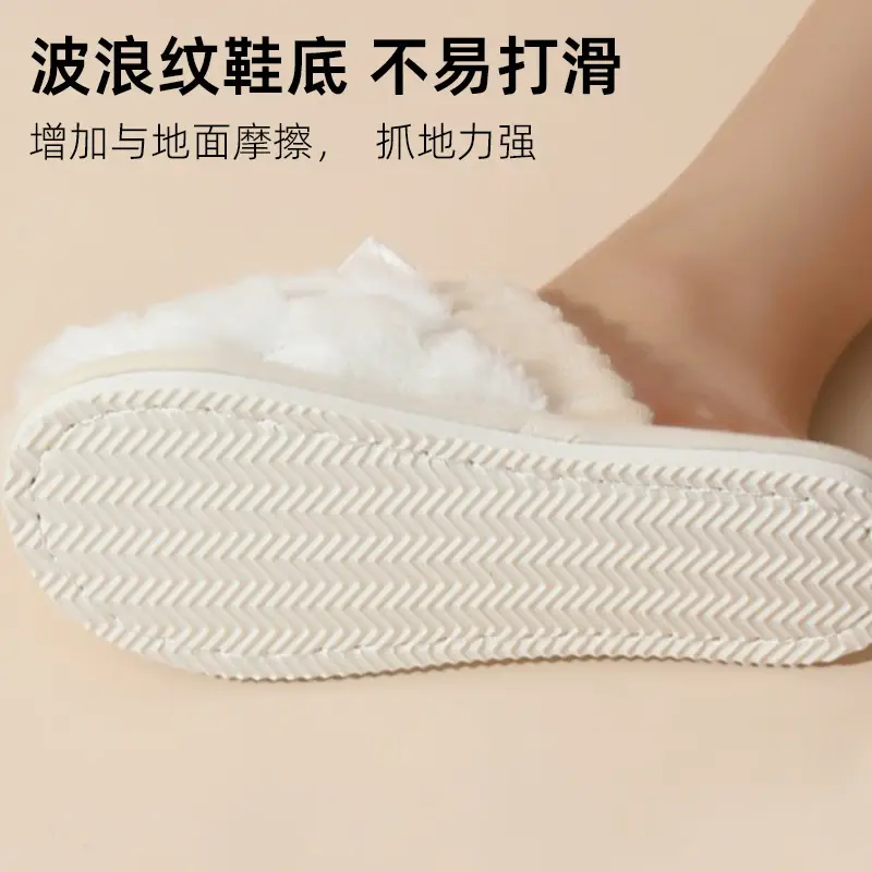 Cross-border in stock Mao Mao slippers women's autumn and winter lovers indoor warm non-slip plush cotton slippers