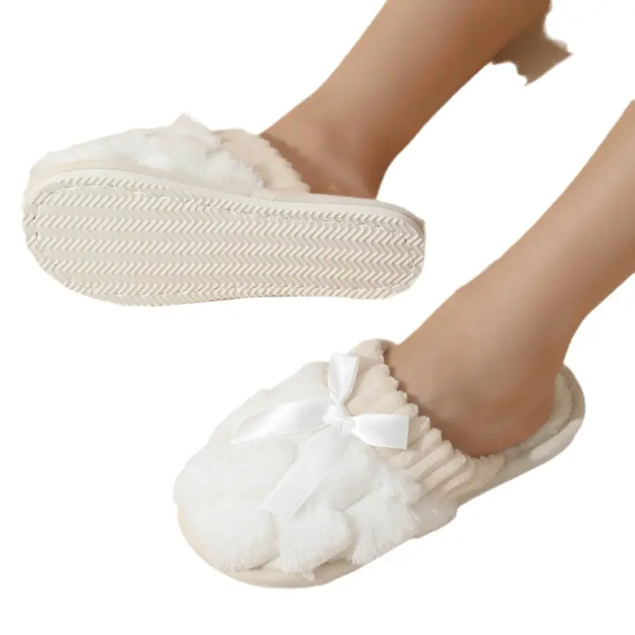 Cross-border in stock Mao Mao slippers women's autumn and winter lovers indoor warm non-slip plush cotton slippers