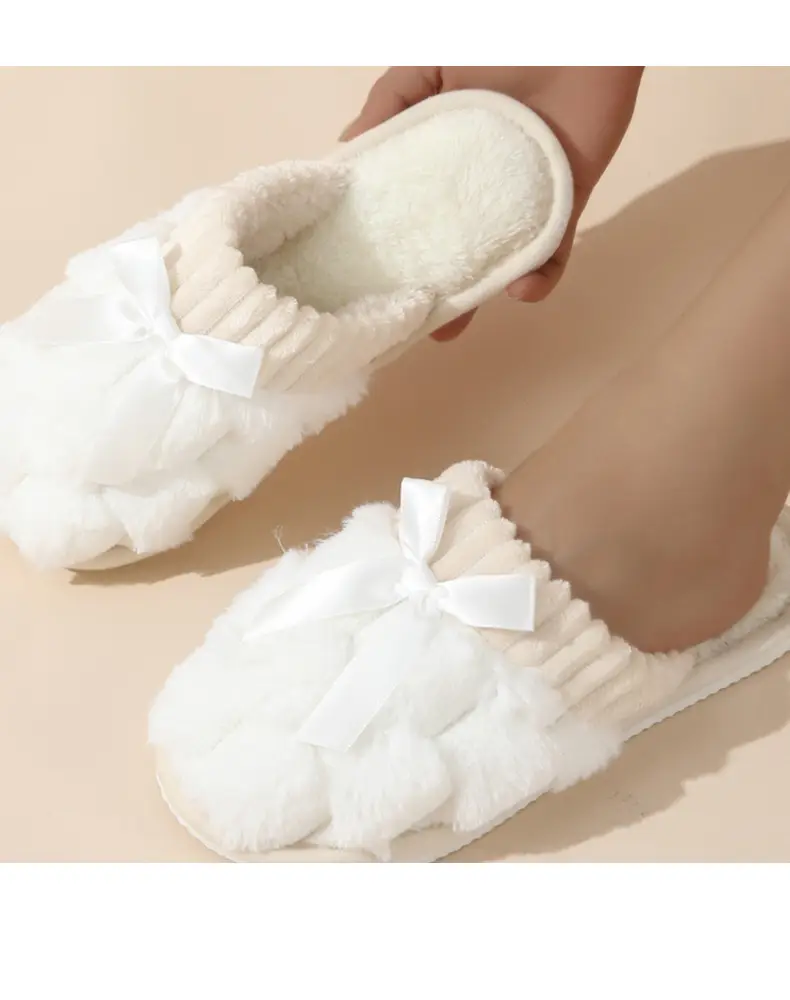 Cross-border in stock Mao Mao slippers women's autumn and winter lovers indoor warm non-slip plush cotton slippers — feature 12