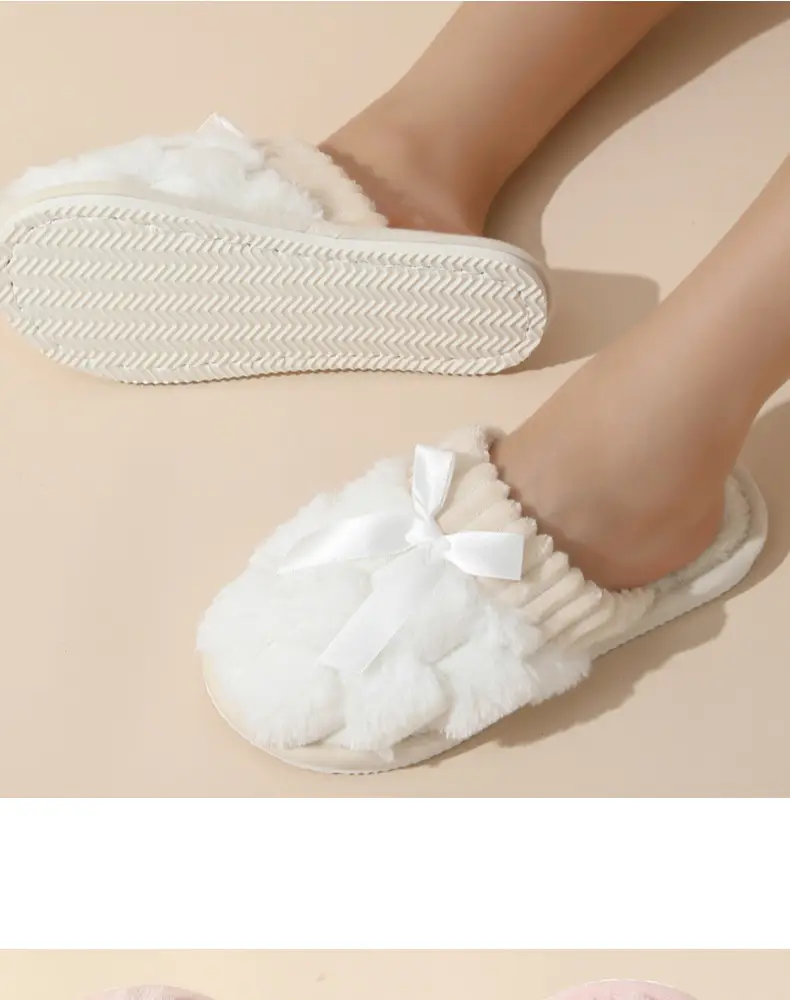 Cross-border in stock Mao Mao slippers women's autumn and winter lovers indoor warm non-slip plush cotton slippers — feature 13
