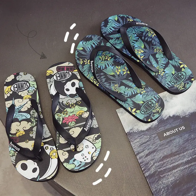 Men's Trendy Panda Printed Sandals Black 2024 - Image 6