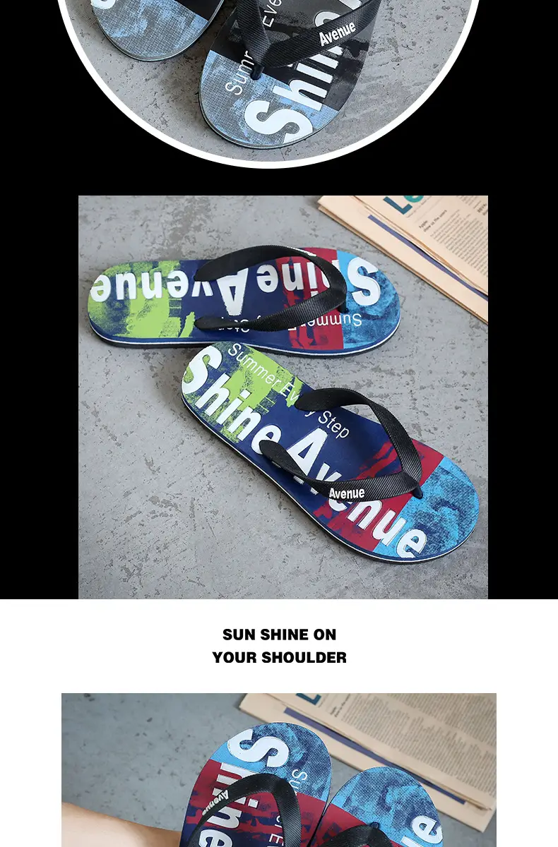 Korean Style Fashionable Slippers Men's Summer plus size Flip-Flops Men's Non-Slip Sandals and Slippers Casual Wear-Resistant Beach Shoes Angle Slippers — feature 10
