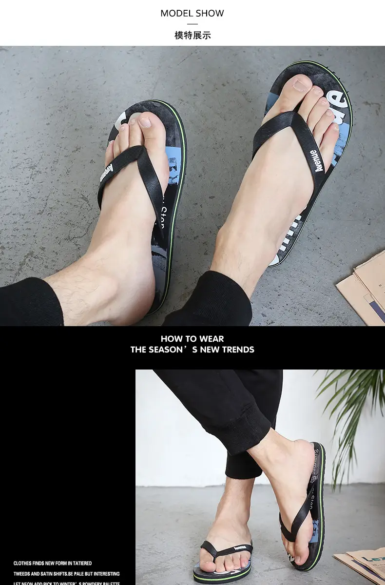 Korean Style Fashionable Slippers Men's Summer plus size Flip-Flops Men's Non-Slip Sandals and Slippers Casual Wear-Resistant Beach Shoes Angle Slippers — feature 12