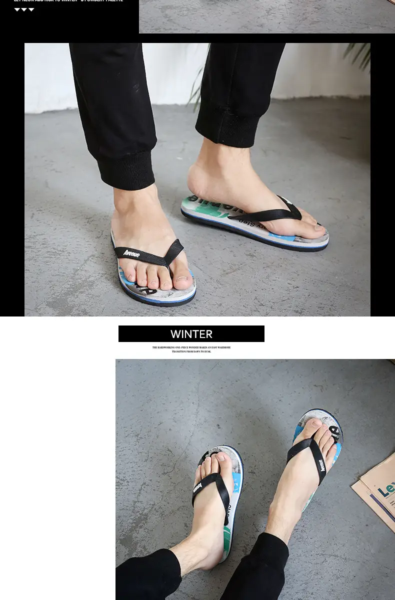Korean Style Fashionable Slippers Men's Summer plus size Flip-Flops Men's Non-Slip Sandals and Slippers Casual Wear-Resistant Beach Shoes Angle Slippers — feature 13