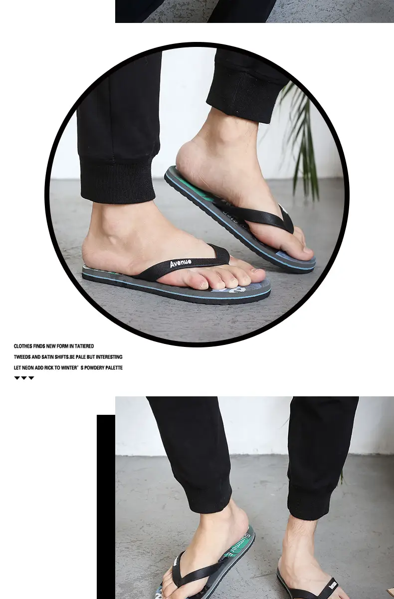 Korean Style Fashionable Slippers Men's Summer plus size Flip-Flops Men's Non-Slip Sandals and Slippers Casual Wear-Resistant Beach Shoes Angle Slippers — feature 14