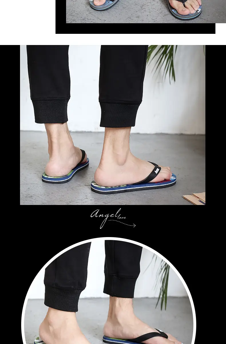 Korean Style Fashionable Slippers Men's Summer plus size Flip-Flops Men's Non-Slip Sandals and Slippers Casual Wear-Resistant Beach Shoes Angle Slippers — feature 15