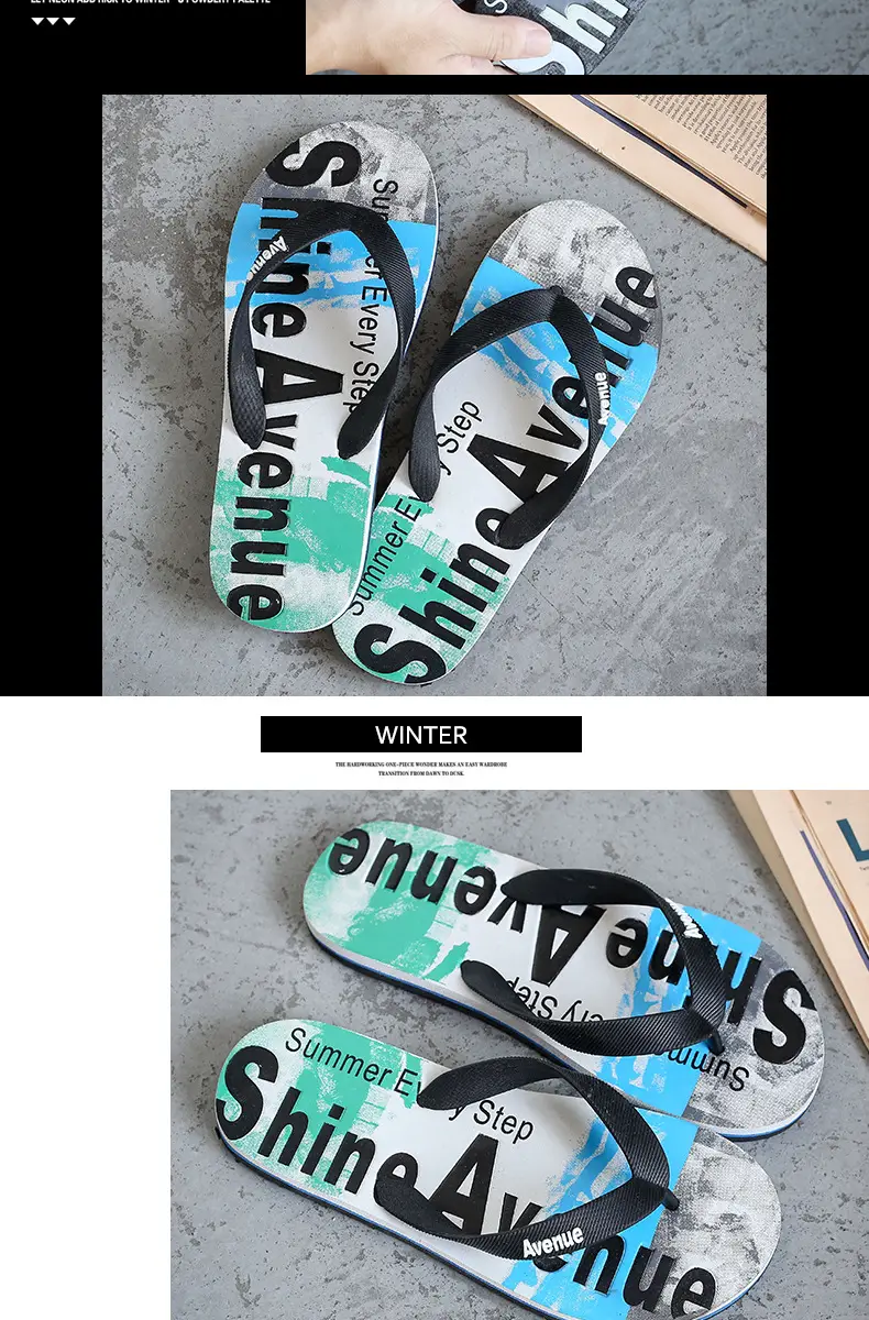 Korean Style Fashionable Slippers Men's Summer plus size Flip-Flops Men's Non-Slip Sandals and Slippers Casual Wear-Resistant Beach Shoes Angle Slippers — feature 7