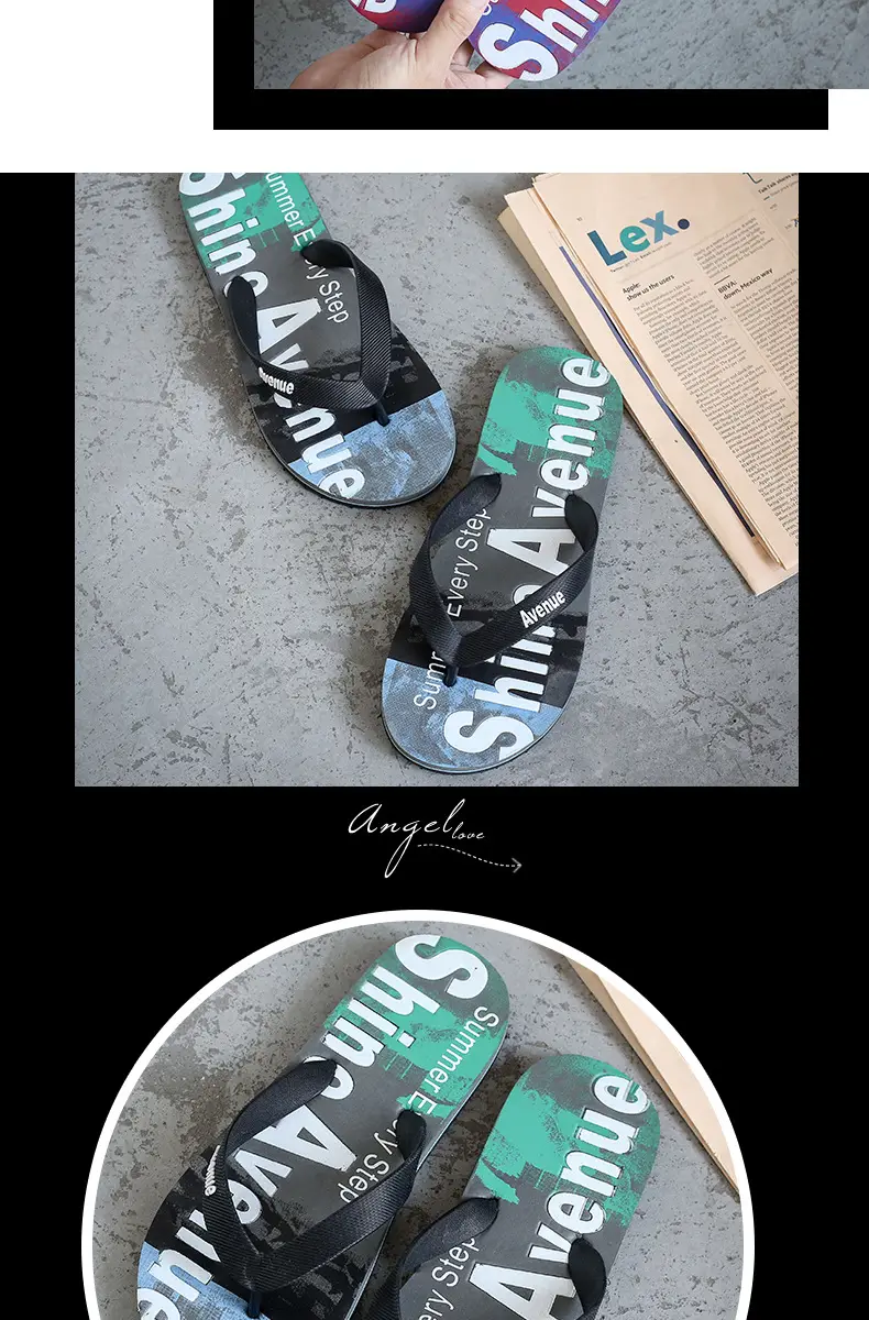 Korean Style Fashionable Slippers Men's Summer plus size Flip-Flops Men's Non-Slip Sandals and Slippers Casual Wear-Resistant Beach Shoes Angle Slippers — feature 9
