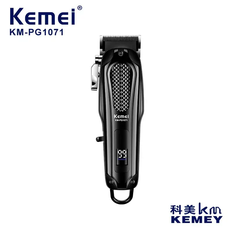 Kemei KM-PG1071 Digital Display Hair Clipper White Black - Image 3