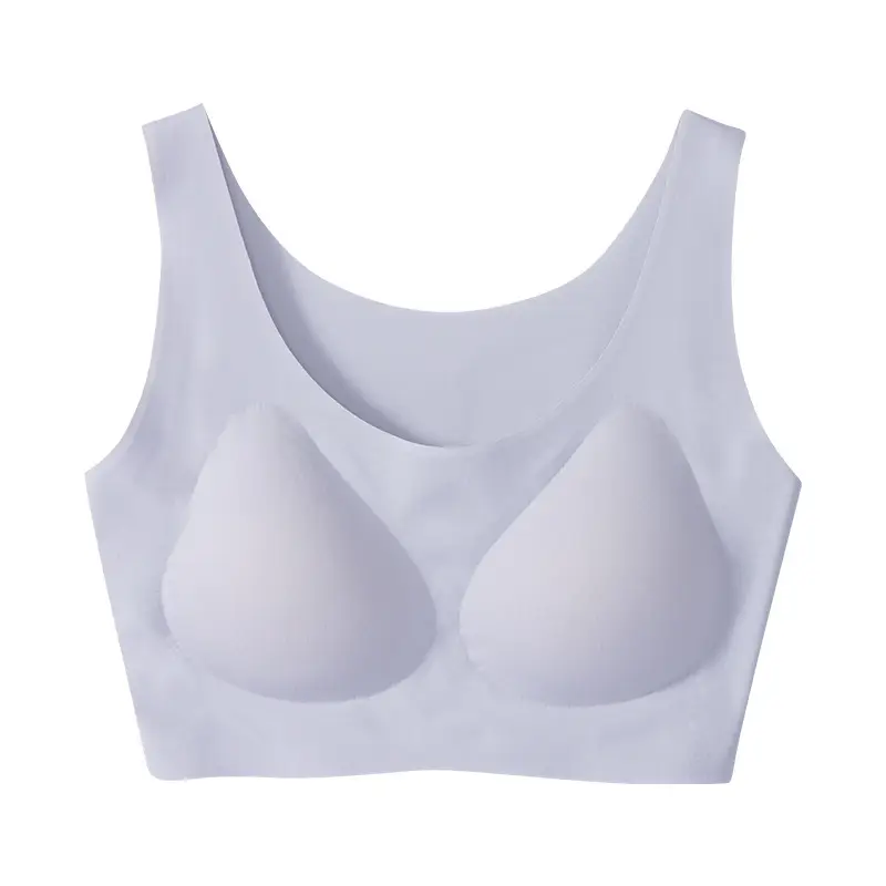 [same Style as Shuxin] ubar Thin Non-size Seamless Intimates Women's Small Breast Push-up Bra Beautiful Back Sports Vest