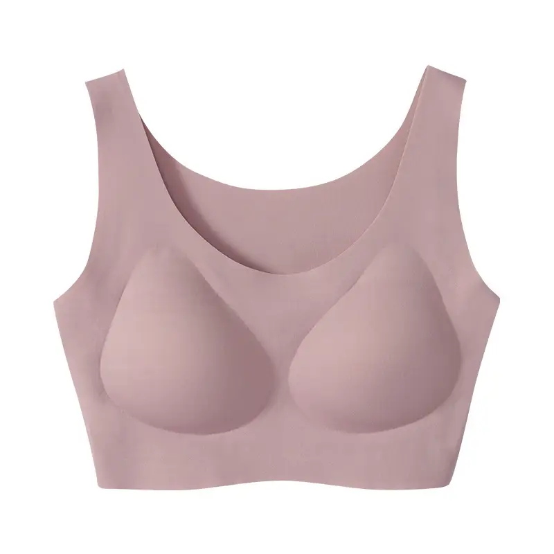 [same Style as Shuxin] ubar Thin Non-size Seamless Intimates Women's Small Breast Push-up Bra Beautiful Back Sports Vest