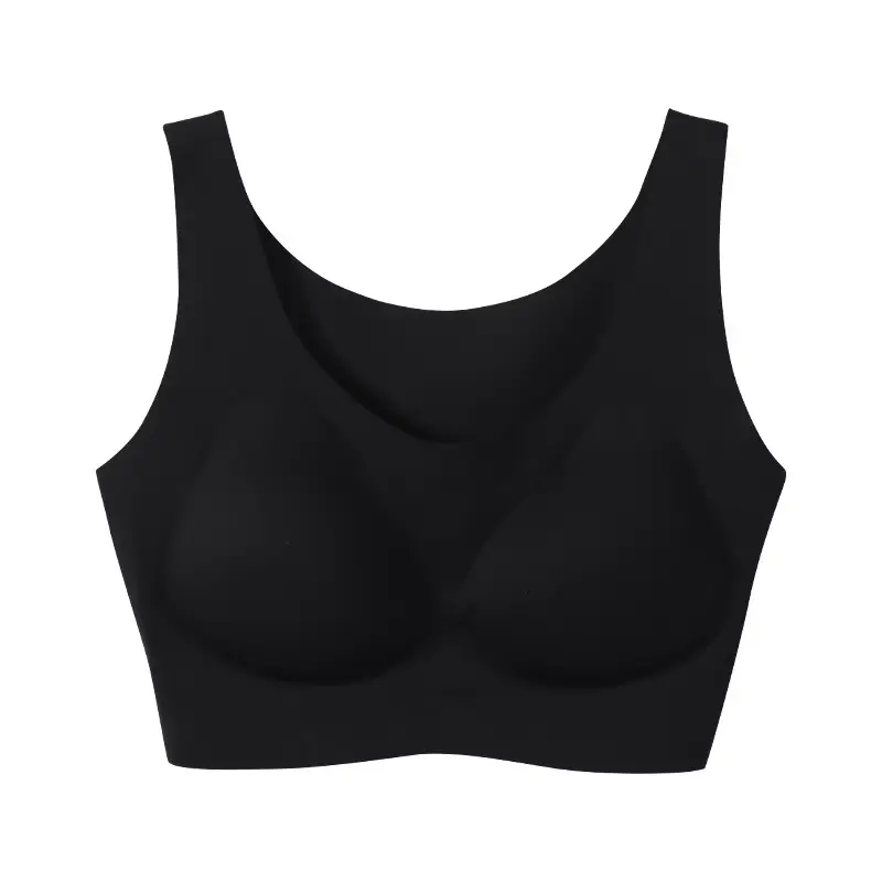 [same Style as Shuxin] ubar Thin Non-size Seamless Intimates Women's Small Breast Push-up Bra Beautiful Back Sports Vest
