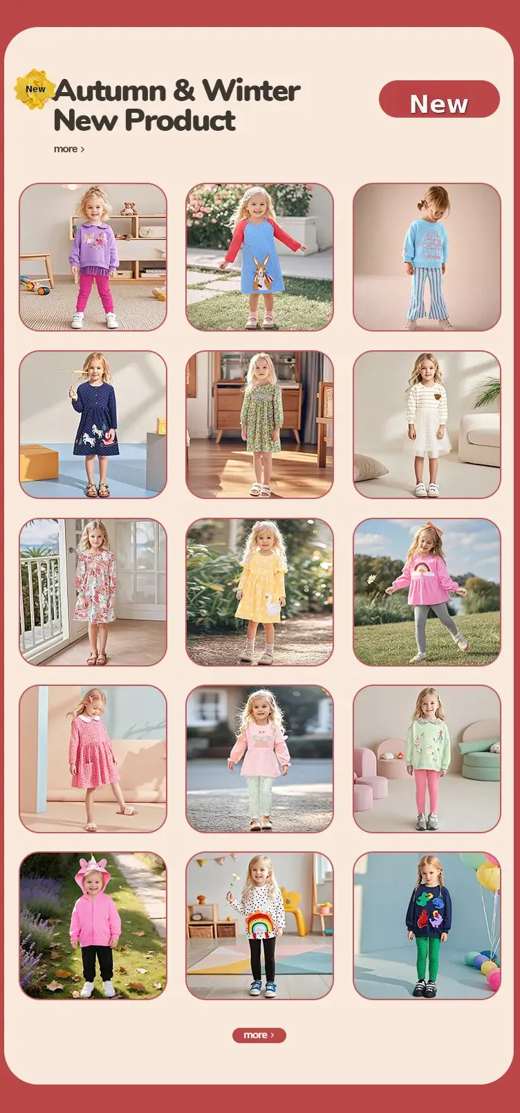 Little Girl Pink Heart Long Sleeve Suit White Pants — feature 1