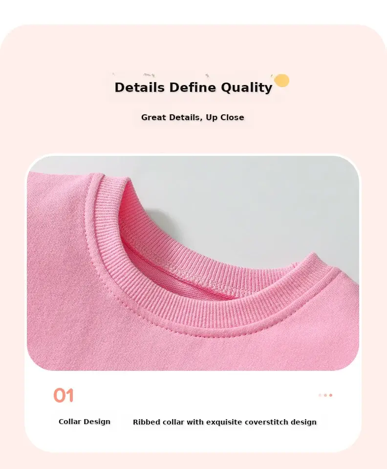 Little Girl Pink Heart Long Sleeve Suit White Pants — feature 13