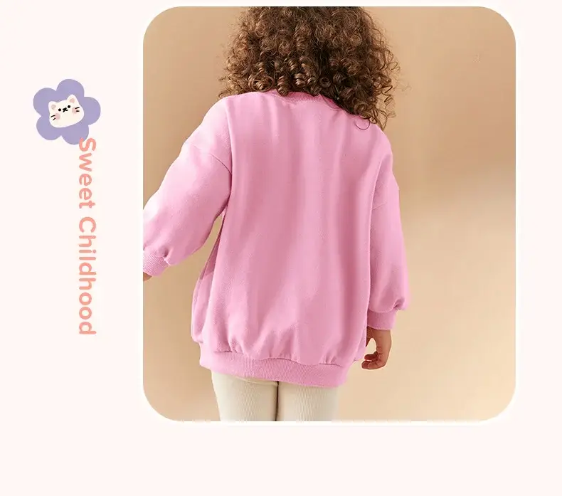 Little Girl Pink Heart Long Sleeve Suit White Pants — feature 9