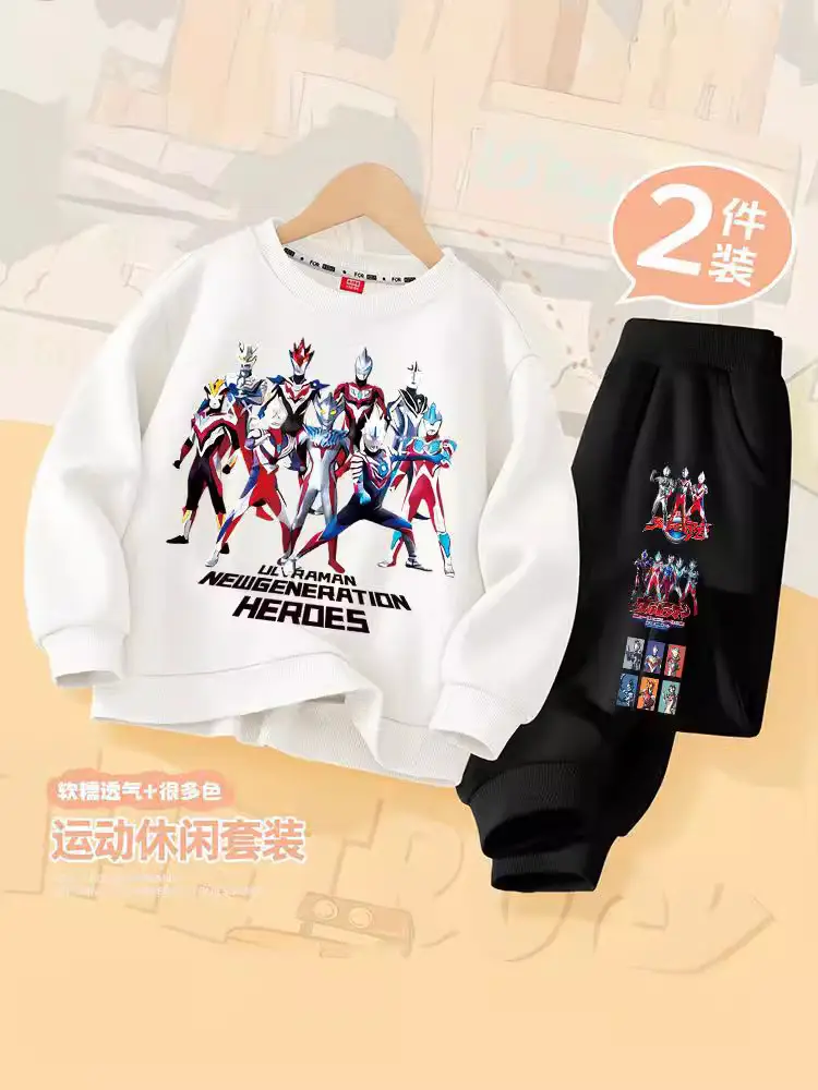 Kids Superhero Sweatpants Set Green Black 2 Pcs - Image 15