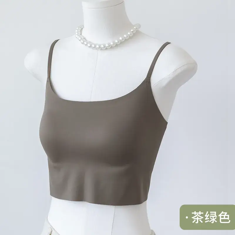 One-Piece Thin Traceless Outer Wear Vest Wear-Free Bra for Women - Image 2