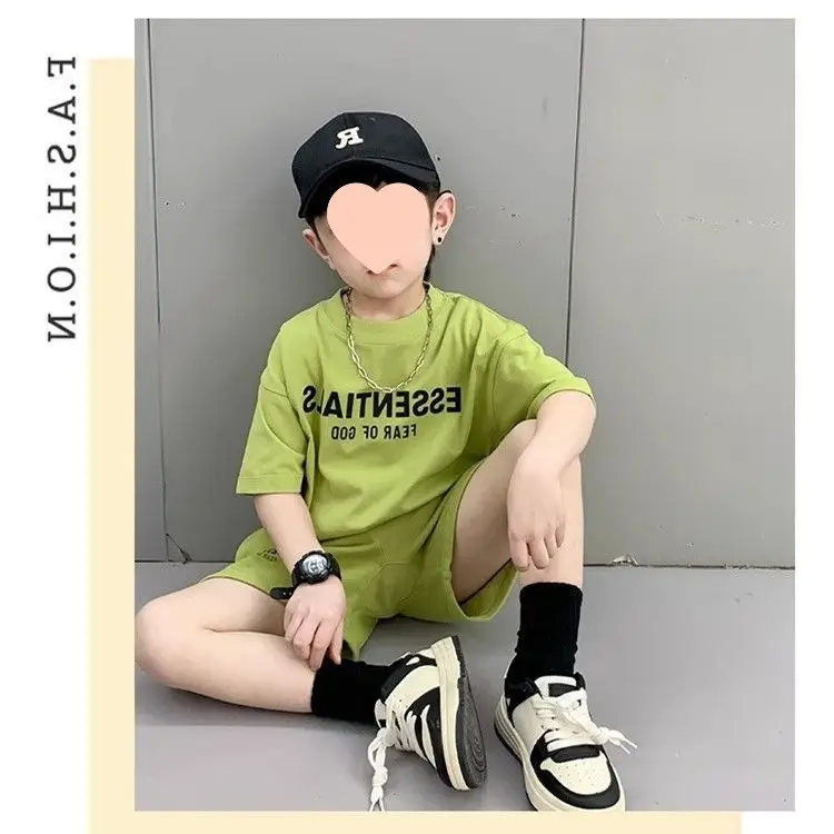 Boys Green 2-Piece Summer Shorts Set — feature 10