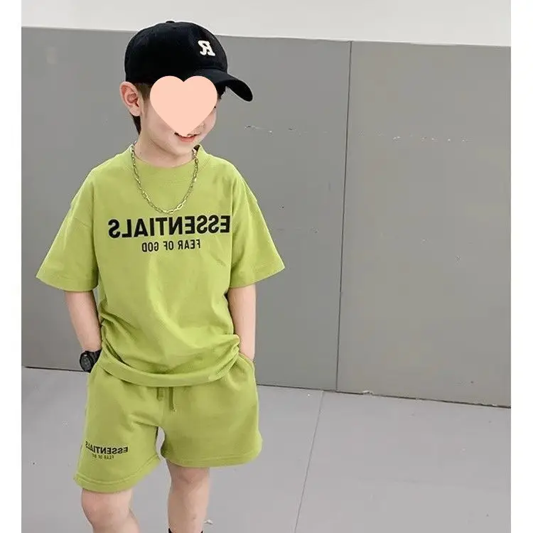 Boys Green 2-Piece Summer Shorts Set — feature 11