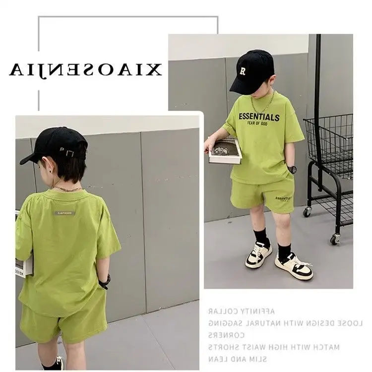 Boys Green 2-Piece Summer Shorts Set — feature 12
