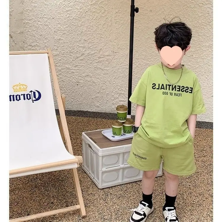 Boys Green 2-Piece Summer Shorts Set — feature 13