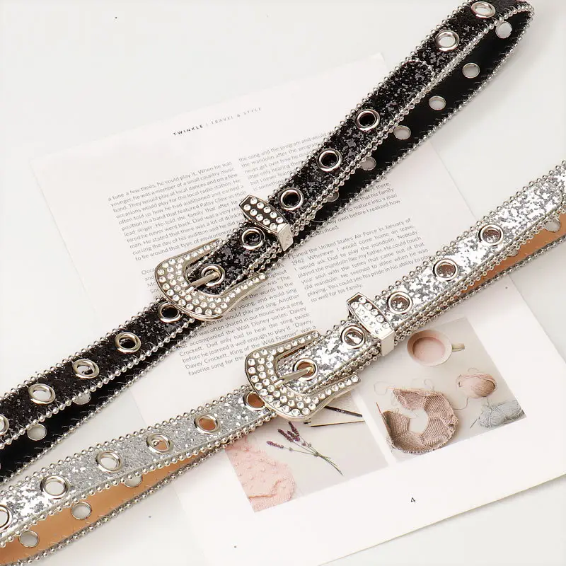 Y2K Rhinestone Belt Pin Buckle Women Ins Style - Image 7