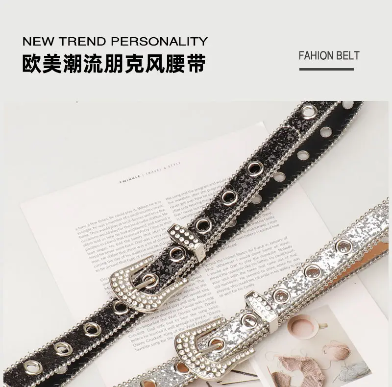 Y2K Rhinestone Belt Pin Buckle Women Ins Style — feature 1