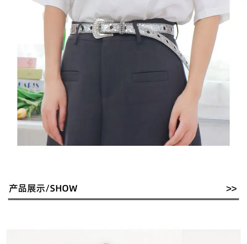 Y2K Rhinestone Belt Pin Buckle Women Ins Style — feature 13