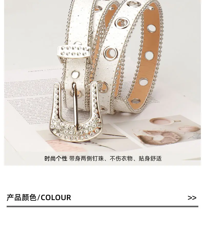 Y2K Rhinestone Belt Pin Buckle Women Ins Style — feature 8