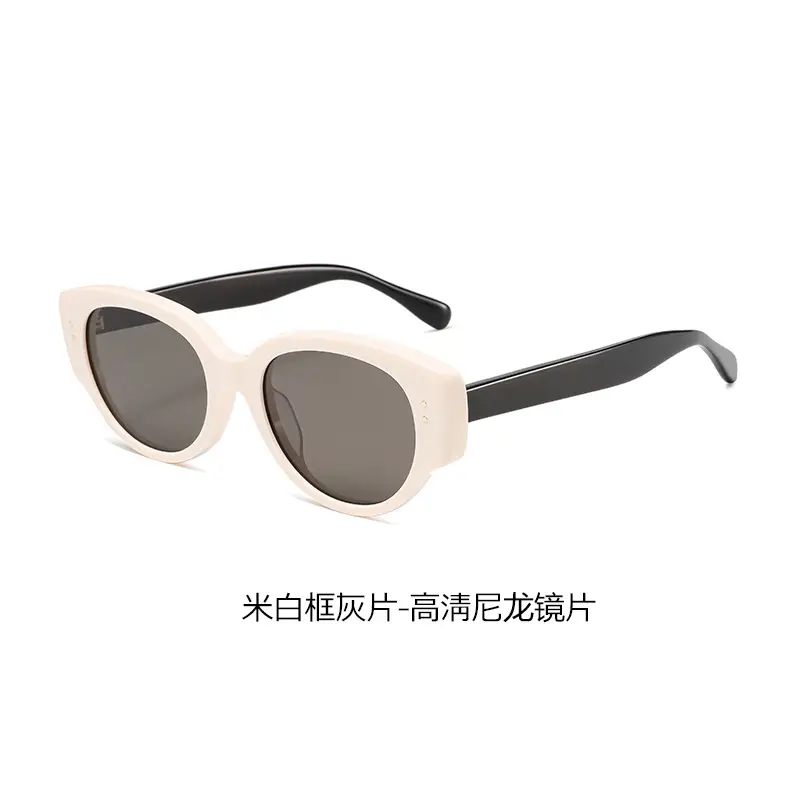 Trendy Black Acetate Sunglasses for Men Women - Image 2