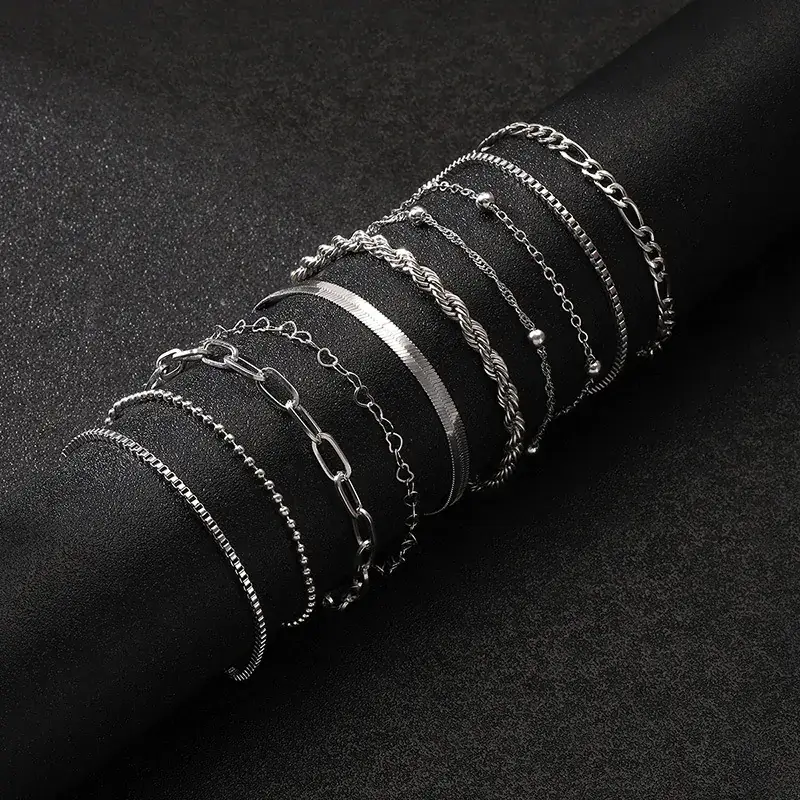 Gold Multi-Layer Chain Bracelet for Women - Image 18