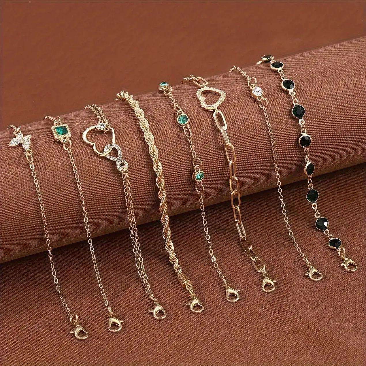 Gold Multi-Layer Chain Bracelet for Women - Image 5