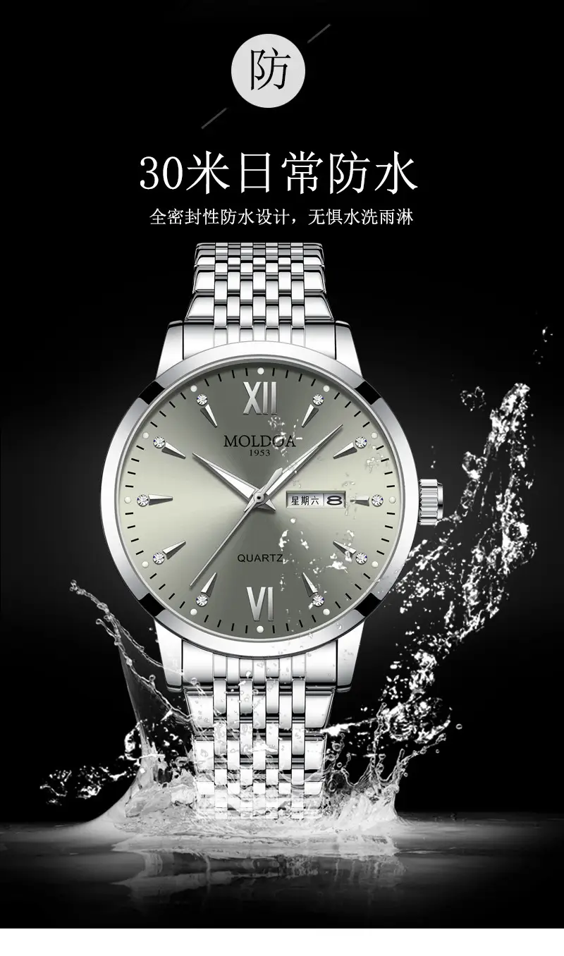 Fake mechanical watch full-automatic men's watch men's hollow waterproof tide luminous double calendar trembles fast hand a generation of hair — feature 9
