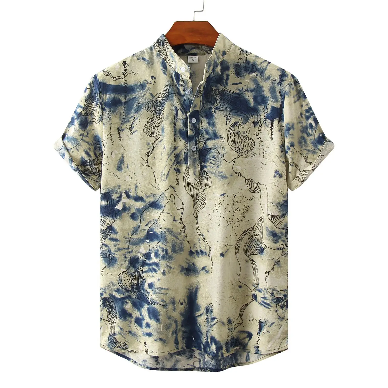 3D Digital Printed Fish Art Short Sleeve Collar T-Shirt - Image 30