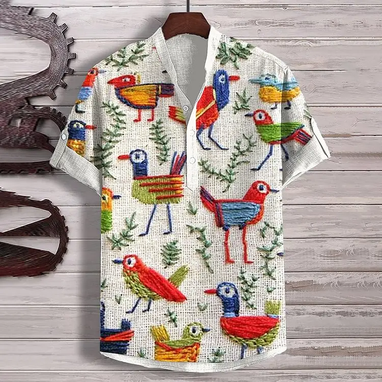 3D Digital Printed Fish Art Short Sleeve Collar T-Shirt - Image 4