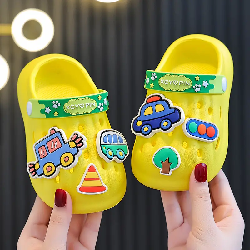 Blue Cartoon Baby Slippers for Boys Summer