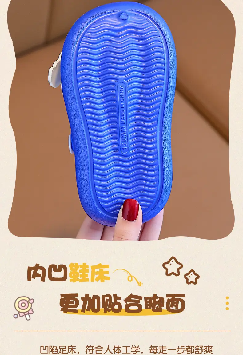 Blue Cartoon Baby Slippers for Boys Summer — feature 8