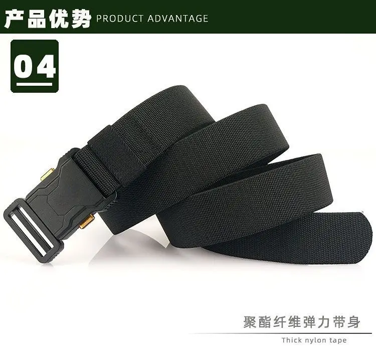 Men's Tactical Belt Canvas Strap Alloy Buckle — feature 10