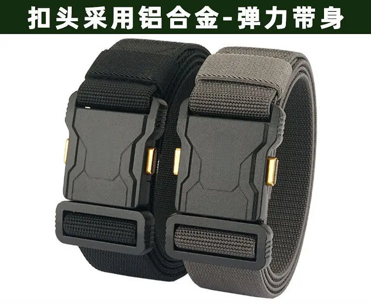 Men's Tactical Belt Canvas Strap Alloy Buckle — feature 2