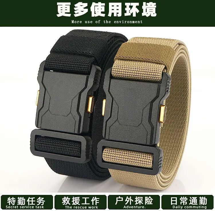 Men's Tactical Belt Canvas Strap Alloy Buckle — feature 4